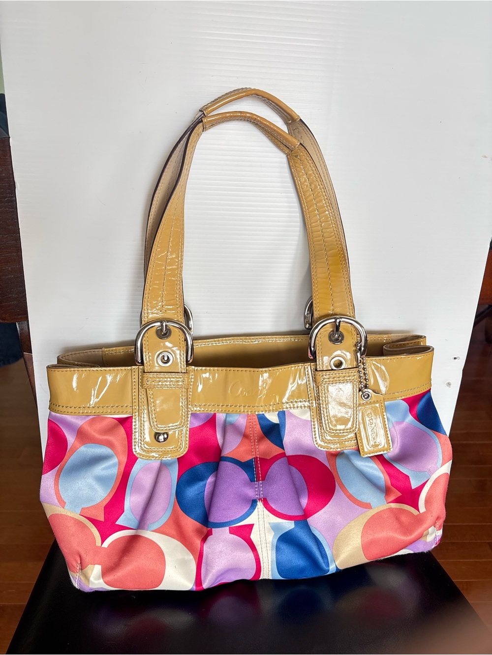 Coach Colourful Soho Sateen Signature Tote